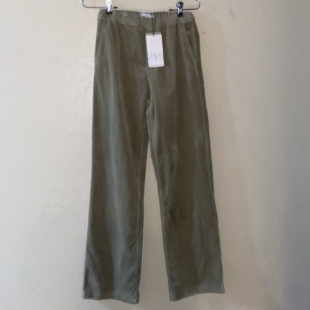 zara corduroy wide leg pants - Picture 5 of 6